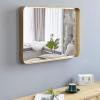 imageVINGLI Rectangular Wall Mirror Bathroom Mirror with Metal Frame Decorative Mirror for Living Room Bedroom Entryway Hanging Horizontally and Vertically 3020 Gold
