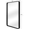 imageVINGLI Rectangular Wall Mirror Bathroom Mirror with Metal Frame Decorative Mirror for Living Room Bedroom Entryway Hanging Horizontally and Vertically 3020 Black 