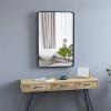 imageVINGLI Rectangular Wall Mirror Bathroom Mirror with Metal Frame Decorative Mirror for Living Room Bedroom Entryway Hanging Horizontally and Vertically 3020 Black 