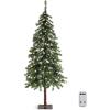 imageVINGLI 5ft Prelit Artificial Christmas Tree with Warm White LED Light Slim Xmas Tree with 230 Realistic Branch Tips for Home Office Party Decoration Indoor OutdoorGreen
