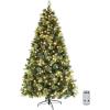 imageVINGLI 6ft Prelit Artificial Christmas Tree with 500 LED Light Pinescones Xmas Pine Tree with 900 Realistic PEampampPVC Branch Tips for Home Decoration Indoor Outdoor6ft