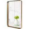 imageVINGLI Rectangular Wall Mirror Bathroom Mirror with Metal Frame Decorative Mirror for Living Room Bedroom Entryway Hanging Horizontally and Vertically 3020 Gold