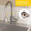 imageVINGLI 24Inch Laundry Sink with Cabinet and PullOut Sprayer Faucet Stainless Steel Utility Sink with Cabinet and Drawer Combo Cabinet with Sink for Laundry ampamp Utility Room Kitchen Bathroom WhiteWhite