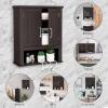 imageVINGLI Bathroom Cabinet Wall Mounted Espresso Wall Cabinet Floating Cabinet for Wall Storage Bathroom with Doors and Adjustable Shelf Medicine Cabinet OrganizerEspresso