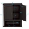 imageVINGLI Bathroom Cabinet Wall Mounted Espresso Wall Cabinet Floating Cabinet for Wall Storage Bathroom with Doors and Adjustable Shelf Medicine Cabinet OrganizerEspresso