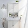 imageVINGLI Bathroom Cabinet Wall Mounted Espresso Wall Cabinet Floating Cabinet for Wall Storage Bathroom with Doors and Adjustable Shelf Medicine Cabinet OrganizerWhite