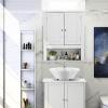 imageVINGLI Bathroom Cabinet Wall Mounted Espresso Wall Cabinet Floating Cabinet for Wall Storage Bathroom with Doors and Adjustable Shelf Medicine Cabinet OrganizerWhite