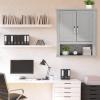 imageVINGLI Bathroom Cabinet Wall Mounted Espresso Wall Cabinet Floating Cabinet for Wall Storage Bathroom with Doors and Adjustable Shelf Medicine Cabinet OrganizerGrey