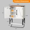 imageVINGLI Bathroom Cabinet Wall Mounted Espresso Wall Cabinet Floating Cabinet for Wall Storage Bathroom with Doors and Adjustable Shelf Medicine Cabinet OrganizerRustic White  Vintage Brown