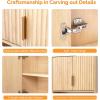 imageVINGLI Bathroom Cabinet Wall Mounted Espresso Wall Cabinet Floating Cabinet for Wall Storage Bathroom with Doors and Adjustable Shelf Medicine Cabinet OrganizerNatural Oak