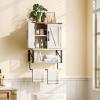 imageVINGLI Bathroom Cabinet Wall Mounted Espresso Wall Cabinet Floating Cabinet for Wall Storage Bathroom with Doors and Adjustable Shelf Medicine Cabinet OrganizerRustic White  Vintage Brown