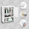 imageVINGLI Bathroom Cabinet Wall Mounted Espresso Wall Cabinet Floating Cabinet for Wall Storage Bathroom with Doors and Adjustable Shelf Medicine Cabinet OrganizerWhite