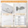 imageVINGLI LED Lighted Medicine Cabinet with Intelligent Mirror Bluetooth Speaker Weather ampamp Temp Display Dimmable AntiFog Builtin Outlet ampamp USB Large 3Door Bathroom Mirror Cabinet48 Inch60W59D36H