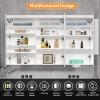 imageVINGLI LED Lighted Medicine Cabinet with Intelligent Mirror Bluetooth Speaker Weather ampamp Temp Display Dimmable AntiFog Builtin Outlet ampamp USB Large 3Door Bathroom Mirror Cabinet48 Inch60W59D36H