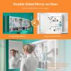 imageVINGLI LED Lighted Medicine Cabinet with Intelligent Mirror Bluetooth Speaker Weather ampamp Temp Display Dimmable AntiFog Builtin Outlet ampamp USB Large 3Door Bathroom Mirror Cabinet48 Inch6D x 48W x 28H