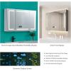 imageVINGLI LED Lighted Medicine Cabinet with Intelligent Mirror Bluetooth Speaker Weather ampamp Temp Display Dimmable AntiFog Builtin Outlet ampamp USB Large 3Door Bathroom Mirror Cabinet48 Inch6D x 48W x 28H