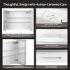 imageVINGLI LED Lighted Medicine Cabinet with Intelligent Mirror Bluetooth Speaker Weather ampamp Temp Display Dimmable AntiFog Builtin Outlet ampamp USB Large 3Door Bathroom Mirror Cabinet48 Inch59D x 315W x 2758H