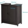 imageVINGLI Under Sink Bathroom Cabinet Pedestal Sink Free Standing Storage Cabinet Organizer with with 2 Doors Adjustable Shelf Modern Grey Small Bath Sink Cabinet Space Saver 236quot x 118quotx 236quotEspresso