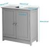 imageVINGLI Under Sink Bathroom Cabinet Pedestal Sink Free Standing Storage Cabinet Organizer with with 2 Doors Adjustable Shelf Modern Grey Small Bath Sink Cabinet Space Saver 236quot x 118quotx 236quotGrey