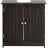 imageVINGLI Under Sink Bathroom Cabinet Pedestal Sink Free Standing Storage Cabinet Organizer with with 2 Doors Adjustable Shelf Modern Grey Small Bath Sink Cabinet Space Saver 236quot x 118quotx 236quotEspresso