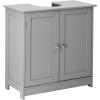 imageVINGLI Under Sink Bathroom Cabinet Pedestal Sink Free Standing Storage Cabinet Organizer with with 2 Doors Adjustable Shelf Modern Grey Small Bath Sink Cabinet Space Saver 236quot x 118quotx 236quotGrey
