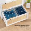 imageVINGLI Black Rattan 2 Drawer Lateral File Cabinet with Lock Wood Locking File Cabinets for Home Office File Cabinet Printer Stand for Hanging LetterLegal Size Labeled Folders Oak 30W x 16D x 28HWhite