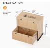 imageVINGLI Wood Rattan 2Drawer Lateral File Cabinet with Lock for Home Office Lockable Filing Cabinet with Rustic Metal Handles for Hanging LetterA4Legal Size Labeled Folders Oak 30W x 16D x 28H