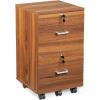 imageVINGLI 2 Drawer File Cabinet with Lock Wood Grain Walnut File Cabinet for Letter Size File Folders with Tabs Under Desk Rolling File Cabinets for Home Office Mobile Filing Cabinet Printer Stand