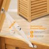 imageVINGLI 47 Gallon Wood Deck Box Outdoor Storage Box for Tools Cushions Patio Storage Bench Container for Backyard Porch Garden Natural