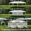 imageVINGLI 10x20 Pop Up Canopy with Sidewalls Wheeled Bag Easy Up Canopy Tent with Nettings Screened in Gazebo for Camping Screened Canopy Blue 10x20White