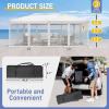 imageVINGLI 10x20 Pop Up Canopy with Sidewalls Wheeled Bag Easy Up Canopy Tent with Nettings Screened in Gazebo for Camping Screened Canopy Blue 10x20White