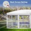imageVINGLI 10x20 Pop Up Canopy with Sidewalls Wheeled Bag Easy Up Canopy Tent with Nettings Screened in Gazebo for Camping Screened Canopy Blue 10x20White