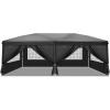 imageVINGLI 10x20 Pop Up Canopy with Sidewalls Wheeled Bag Easy Up Canopy Tent with Nettings Screened in Gazebo for Camping Screened Canopy Blue 10x20Black