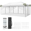 imageVINGLI 10x20 Pop Up Canopy with Sidewalls Wheeled Bag Easy Up Canopy Tent with Nettings Screened in Gazebo for Camping Screened Canopy Blue 10x20White
