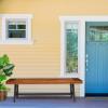 imageVINGLI Outdoor Bench with Metal Legs Rustic Wood Dining Bench Indoor Outdoor Porch Benches for Yard Garden Dining 63in63in
