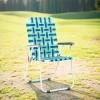 imageVINGLI Patio Lawn Webbed Folding Chairs Set of 4 Outdoor Beach Chair Portable Dining Chair for Outdoor Yard Garden Yellow ClassicBlue