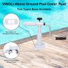 imageVINGLI Pool Cover Reel Above Ground Swimming Pool Cover Reel 16 FT Without Decking Solar Blanket Roller Systems with Tube Set for Various Shape Pool