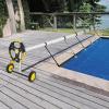 imageVINGLI Pool Cover Reel Set Pool Solar Cover Reel for Inground Swimming Pool Aluminum Solar Swimming Inground Cover Blanket Reel Upgrade 18 FeetClassic