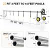 imageVINGLI Pool Cover Reel Set Pool Solar Cover Reel for Inground Swimming Pool Aluminum Solar Swimming Inground Cover Blanket Reel Upgrade 18 FeetClassic