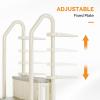 imageVINGLI Pool Ladder HeavyDuty Safety Step for Above Ground Pools Stair Entry System with Handrails White and Grey White 4 StepsWhite Gray