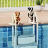 imageVINGLI Pool Ladder HeavyDuty Safety Step for Above Ground Pools Stair Entry System with Handrails White and Grey White 4 StepsWhite Gray