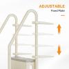 imageVINGLI Pool Ladder HeavyDuty Safety Step for Above Ground Pools Stair Entry System with Handrails White and Grey White 4 StepsWhite Gray