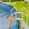 imageVINGLI Pool Ladder HeavyDuty Safety Step for Above Ground Pools Stair Entry System with Handrails White and Grey White 4 StepsWhite Gray