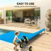 imageVINGLI Pool Reel Set 14 Feet Aluminum Inground Swimming Pool Solar Cover Blanket Reel RollerStandard