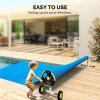 imageVINGLI Pool Reel Set 14 Feet Aluminum Inground Swimming Pool Solar Cover Blanket Reel RollerStandard