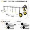 imageVINGLI Pool Reel Set 14 Feet Aluminum Inground Swimming Pool Solar Cover Blanket Reel RollerStandard