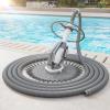 imageVINGLI Pool Vacuum Above Ground Indoor Outdoor Automatic Swimming Pool Cleaner Sweep Sweeper with 33FT Hoses Nave BlueLight Gray