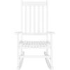 imageVINGLI Wood Rocking Chairs Relaxing Rocker Real Wood High Back Seat for Deck Garden Backyard Porch Indoor or Outdoor Use WhiteWhite