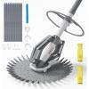 imageVINGLI Pool Vacuum Above Ground Indoor Outdoor Automatic Swimming Pool Cleaner Sweep Sweeper with 33FT Hoses Nave BlueLight Gray