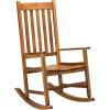imageVINGLI Wood Rocking Chairs Relaxing Rocker Real Wood High Back Seat for Deck Garden Backyard Porch Indoor or Outdoor Use WhiteNatural